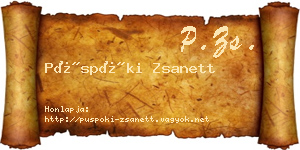 Püspöki Zsanett névjegykártya